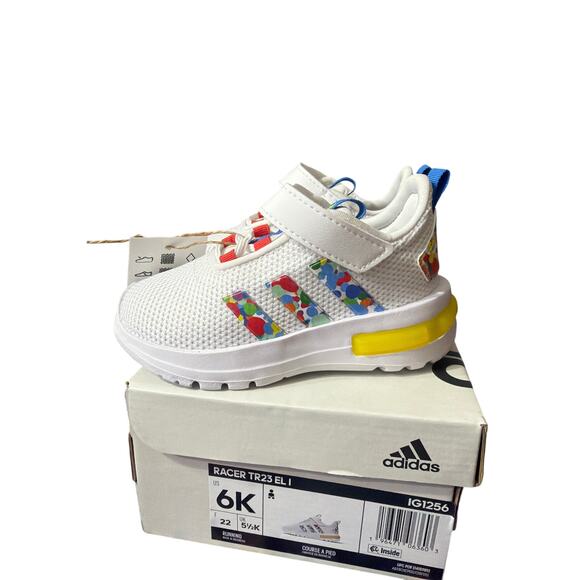 Adidas Infant Racer TR23 EL I Color Pop Blue Red Yellow Sneakers Size 6K New - Picture 3 of 11